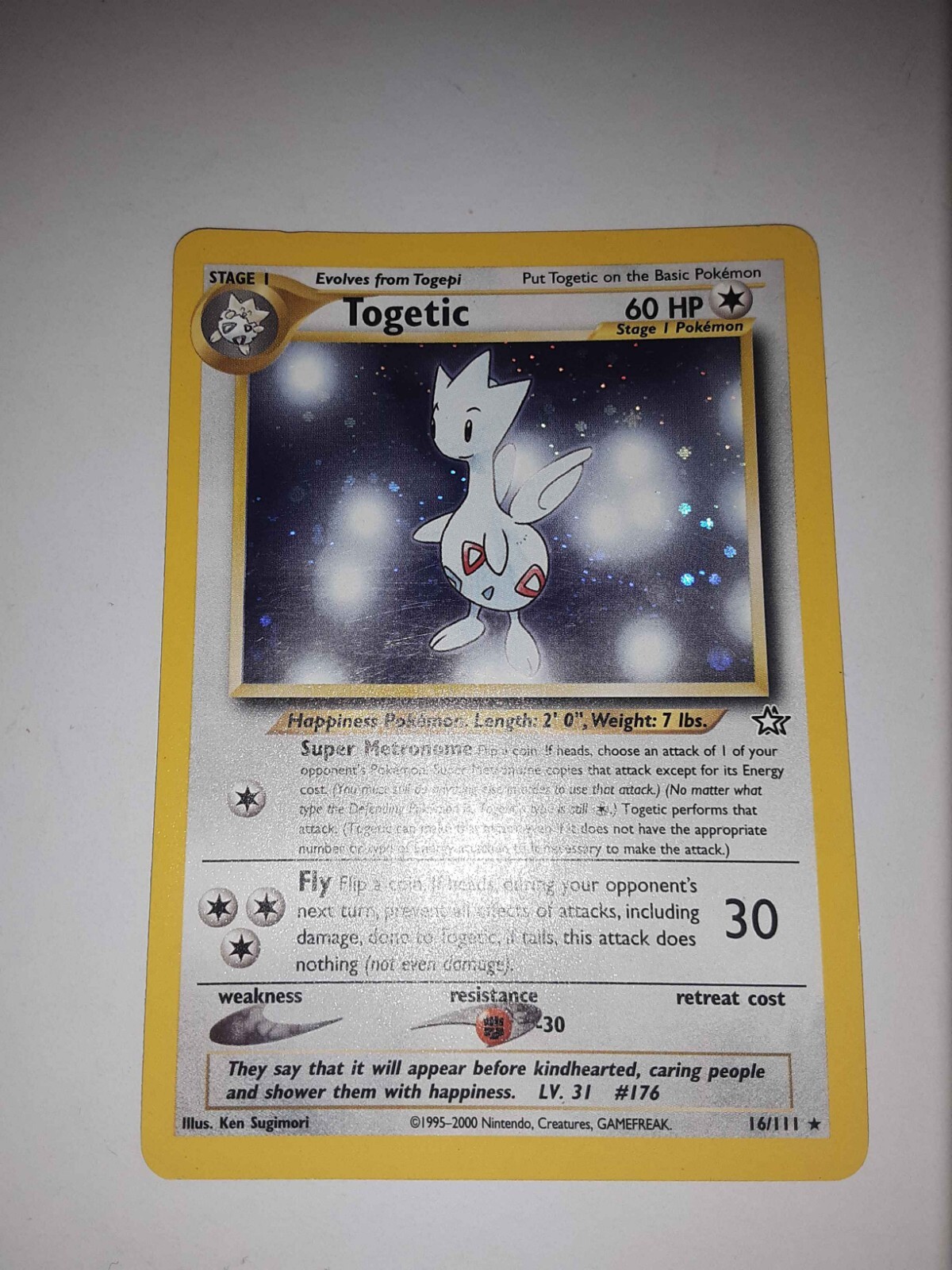 Togetic 16/111 Pokemon TCG 2000 Neo Genesis Unlimited Holo Rare NM