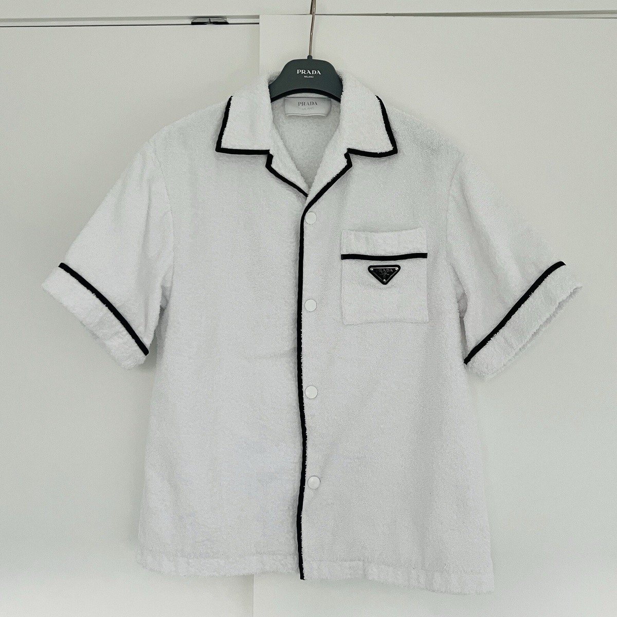 プラダ Prada Bowling Shirt PRADA terry cotton Unisex bowling shirt | eBay