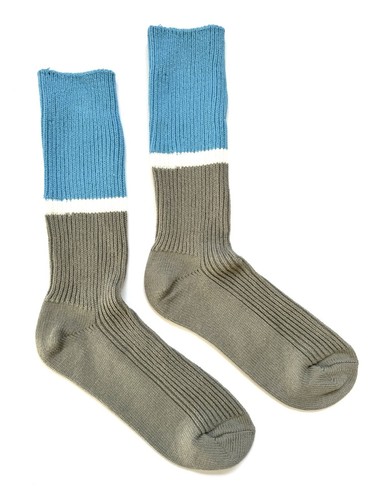 ROTOTO JAPAN UNISEX SOCKS Thick COTTON KNIT SOCKS RIBBED PLAID/STRIPED - Picture 8 of 10