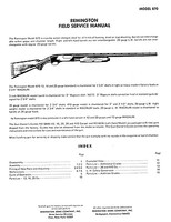 Remington® Model 870 Gunsmith Manual Field Service Manual (15 Pg) Remington® Model 870 Gunsmith Manual Field Service Manual (15 Pg)