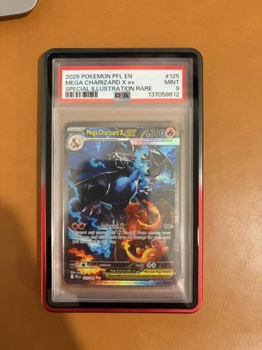 2025 POKEMON PFL SPECIAL ILLUSTRATION RARE #125 MEGA CHARIZARD X EX PSA 9