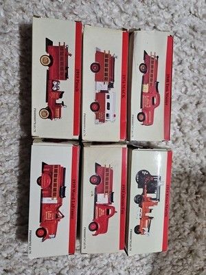 Lot of 6 Vintage Readers Digest Fire Engine Trucks 