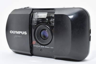 Olympus μ mju Black AF Point & Shoot 35mm Film Camera From Japan #731