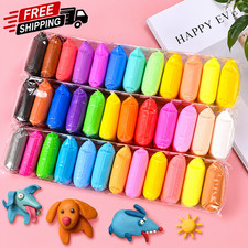 24 Colors Air Dry Clay Kit Ultra Light Modeling Clay DIY Craft Set for Kids Ages