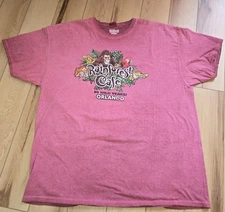 Rainforest Cafe Pink/Red Tee with Animal Graphics Women's Size 2xl