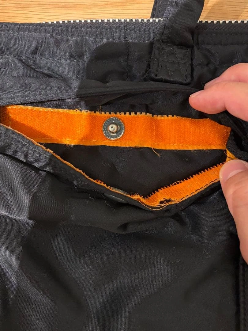 PORTER Yoshida TANKER Aktentasche Helmtasche schwarz Nylon orange Futter Japan