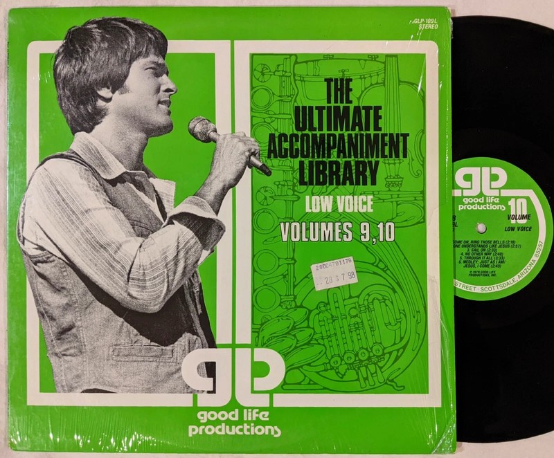ULTIMATE ACCOMPANIMENT LIBRARY music LOW VOICE 9/10 private press CCM shrink LP