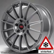 18 Zoll T7 Alufelgen 8x18 5x100 ET35 in grau für Rover Subaru und Toyota