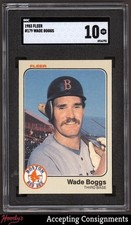 1983 Fleer #179 Wade Boggs RC Rookie SGC 10 GEM RED SOX HOF