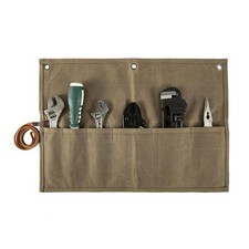Chisel Roll,Small Tool Roll Pouch,Tool Roll Bag Organizer, Heavy Duty Waxed C...