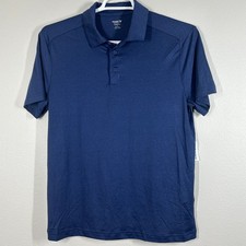 Old Navy Active Polo Shirt Mens M Navy Short Sleeve Performance Moisture Wicking