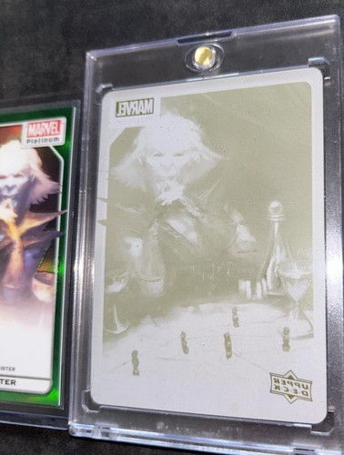 Marvel Printing Plate 1 of 1 Grandmaster Artist Auto Green Rainbow /10 Meister - Picture 5 of 24