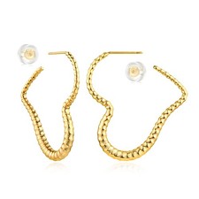 Women Twisted Heart Hoop Earrings Gold 14K Small Simple Hypoallergenic Everyday