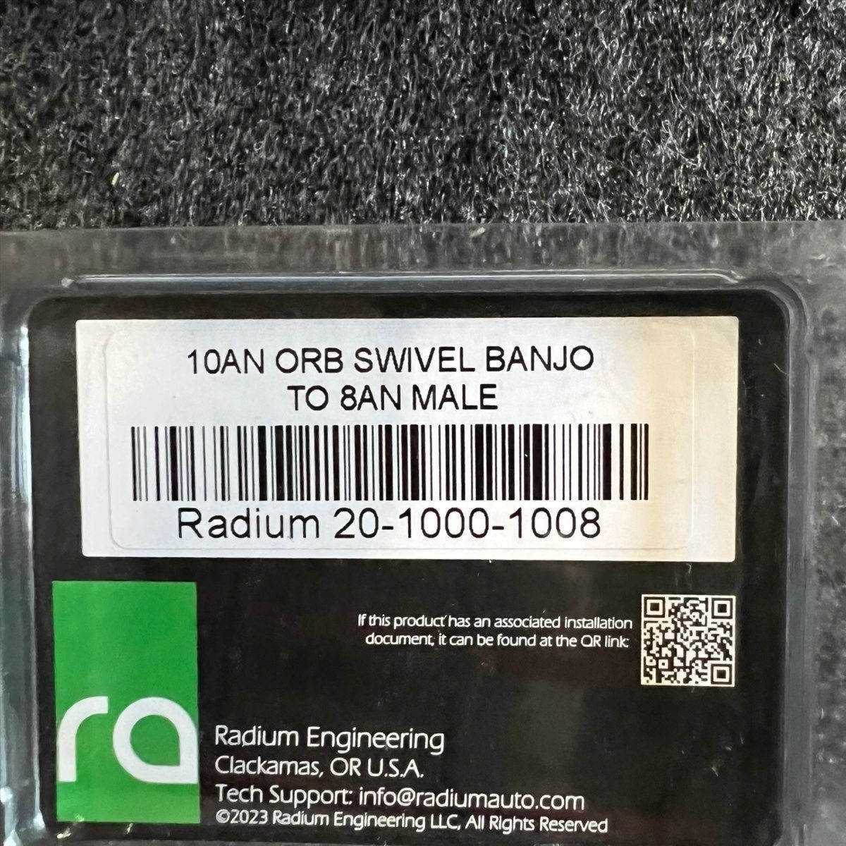 RADIUM ENGINEERING 20-1000-1008 10AN ORB Swivel Banjo To 8AN Male *