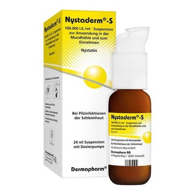 Nystaderm-S Suspension mit Dosierpumpe · 24 ml · PZN 03936736