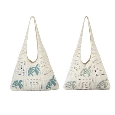 Elegant Knitted Handbag With Reinforced Strap For Comfortable Long Time Wear