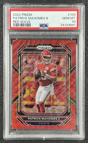 PATRICK MAHOMES II PSA 10 2022 PANINI PRIZM #139 RED WAVE 40/149 CHIEFS