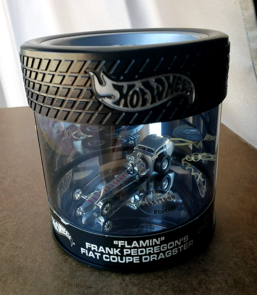 SHOWCASE HOT WHEELS DESIGNER'S FIAT Silver COUPE DRAGSTER FLAMIN FRANK PEDREGON - Image 3 of 4