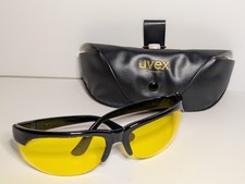 UVEX bel air 2 Sport Ski Glasses Goggles Black Gold Lenses Vintage 70s With Case