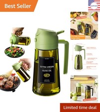 16oz Olive Oil Dispenser - Stylish Green Glass Gadget with