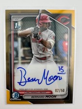 2024 Bowman Chrome - Prospect Auto Bernard Moon #CPA-BMO Gold Refractor /50