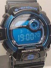 Casio G-Shock G-8900A Mens 52mm BLACK/BLUE MODULE: 3285 Gloss Strap 20BAR
