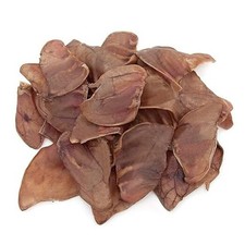 GigaBite Roasted Pig Ears for Dogs - Natural 1 Count Pack of 25 Whole Ears