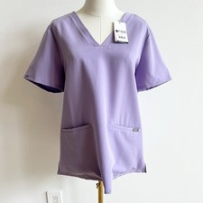 FIGS NWT Casma 3 Pocket Scrub Top Women s Large Purple Haze Technical Collection