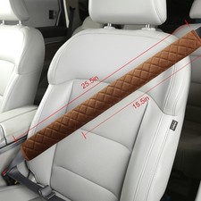 Extra Long Seatbelt Covers for Adults Kids Women  Men, 15.5in - 1pc, Brown