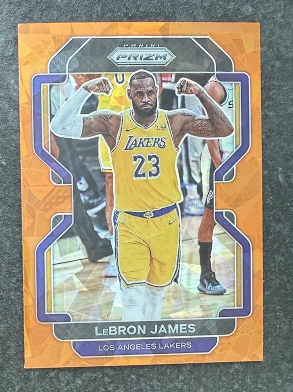 2021-22 Panini Prizm SP Orange Ice #91 LeBron James LA Lakers