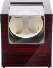 Watch Winder Scatola Orologio a Carica Automatica in Legno per 2 Orologi Da Pols