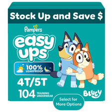 Pampers Easy Ups Bluey Training Pants 4T-5T 104 Count Potty Training