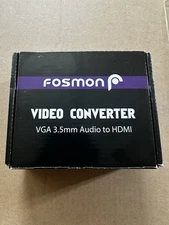 Fosmon VGA to HDMI Converter with 3.5mm Audio Port, PC Laptop Display Computer