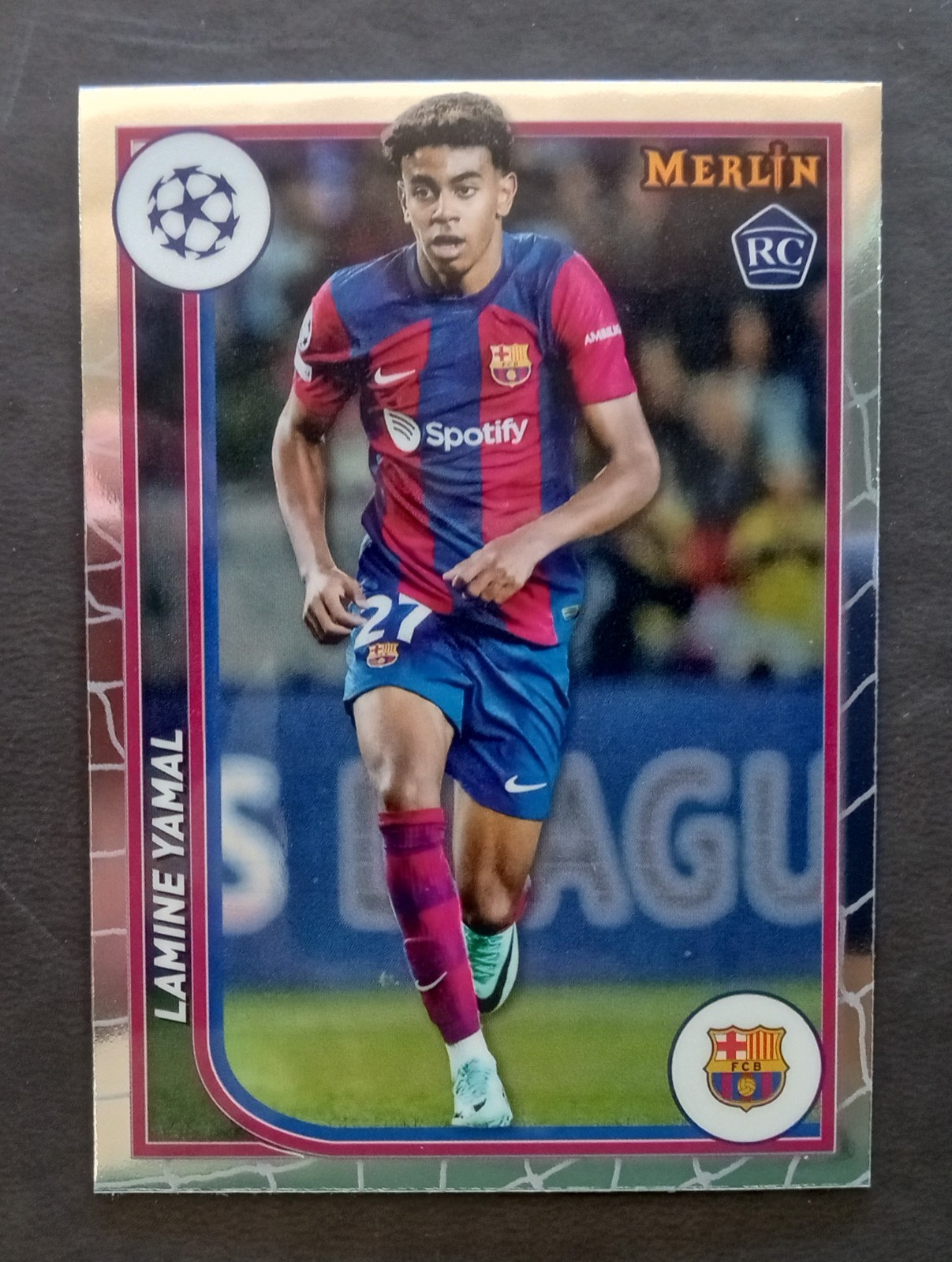 Lamine Yamal Base Rookie 2023-24 Topps Merlin #27 Mint RC view 1
