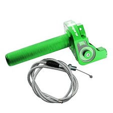Universal Motorcycle Racing 22mm CNC Aluminum Throttle Grip Quick Twister Green