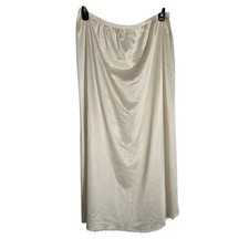 Vanity Fair Nylon Antron III Slip Skirt Cream Lace Trim LGE LF