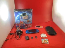 Sony Playstation Portable PSP-3000 Blue Console Invizimals Bundle w/ Box *READ*