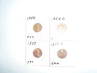 Lincoln Wheat  Cent Set 1958 1958D 1959 1959D Circulated (# L190)