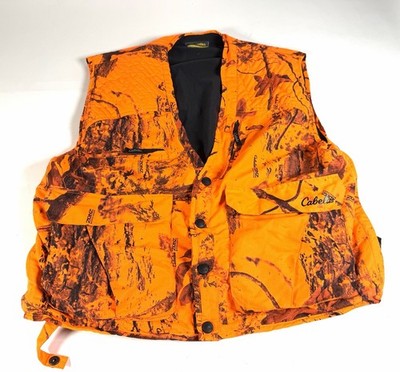 Cabela's Pro Guide II  Blaze Orange Hunting Vest Men's Size L - EUC