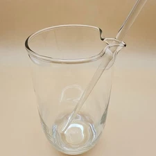 Clear Glass Pitcher with Integrated Stirrer Pourer Mixing Drinkware Barware Tool