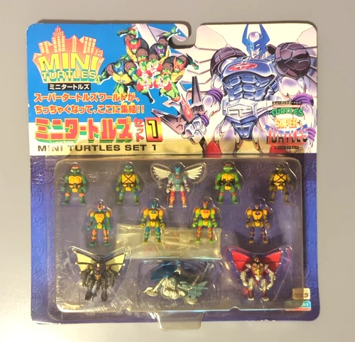 Vintage Takara TMNT Super Turtles Mini Figure Set 1 Japan Exclusive Rare MOC