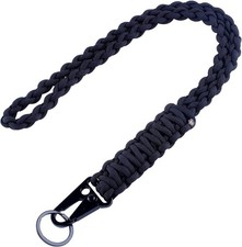 Heavy Duty Braided 550 Paracord Neck Lanyard Keychain for Men Women Outdoor