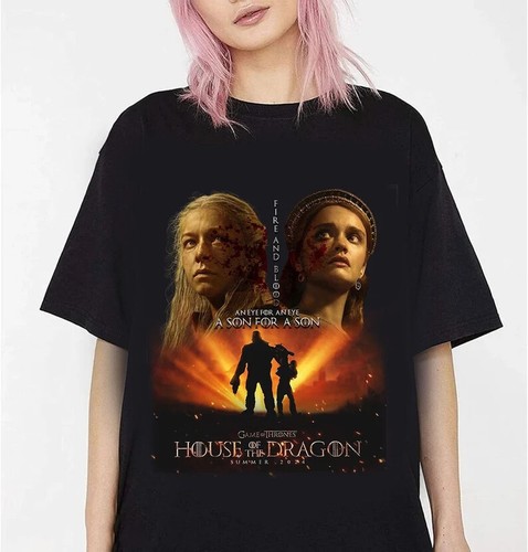 T-Shirt House of the Dragon Staffel 2, Game of Thrones, Feuer und Blut - Bild 1 von 3