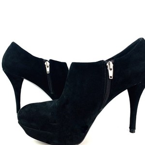 marc fisher black suede booties