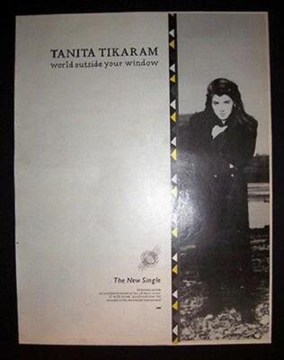 Tanita Tikaram World Outside My Window 1989 Poster Type Advert, Promo Ad