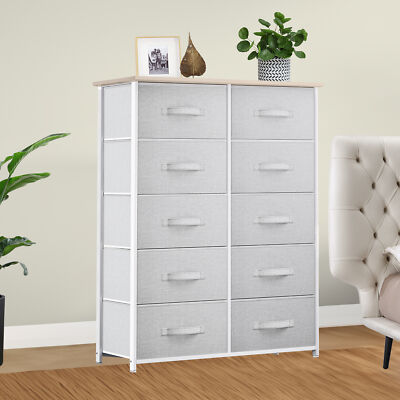 TAUS 10 Drawer Dresser Home Unit Shelf Storage Closet Chest Organizer Tower