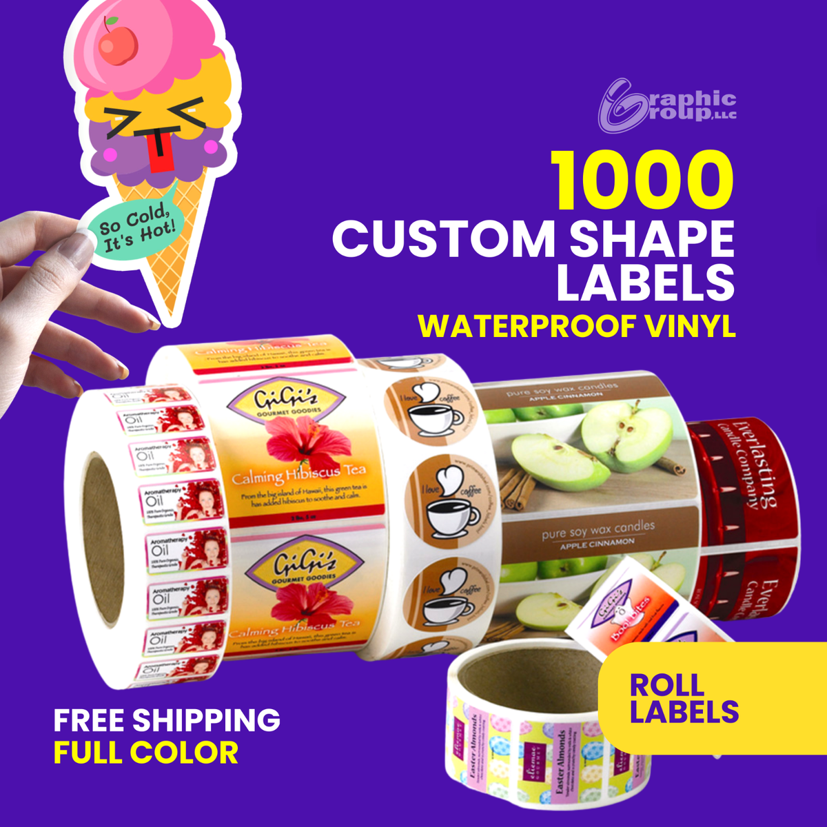 Customized Sticker Roll Custom Shipping Stickers Rolls Custom Labels Quick Free Shipping