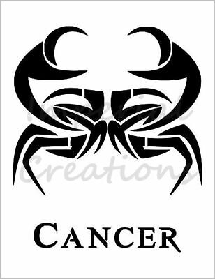 Cancer Zodiac Sign Astrology Horoscope 8 5 X 11 Stencil Sheet New S367 Ebay