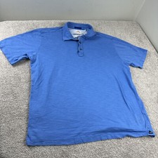 Tommy Bahama Polo Shirt Mens Large Blue Marlin Pima Cotton Casual Outdoor Adult