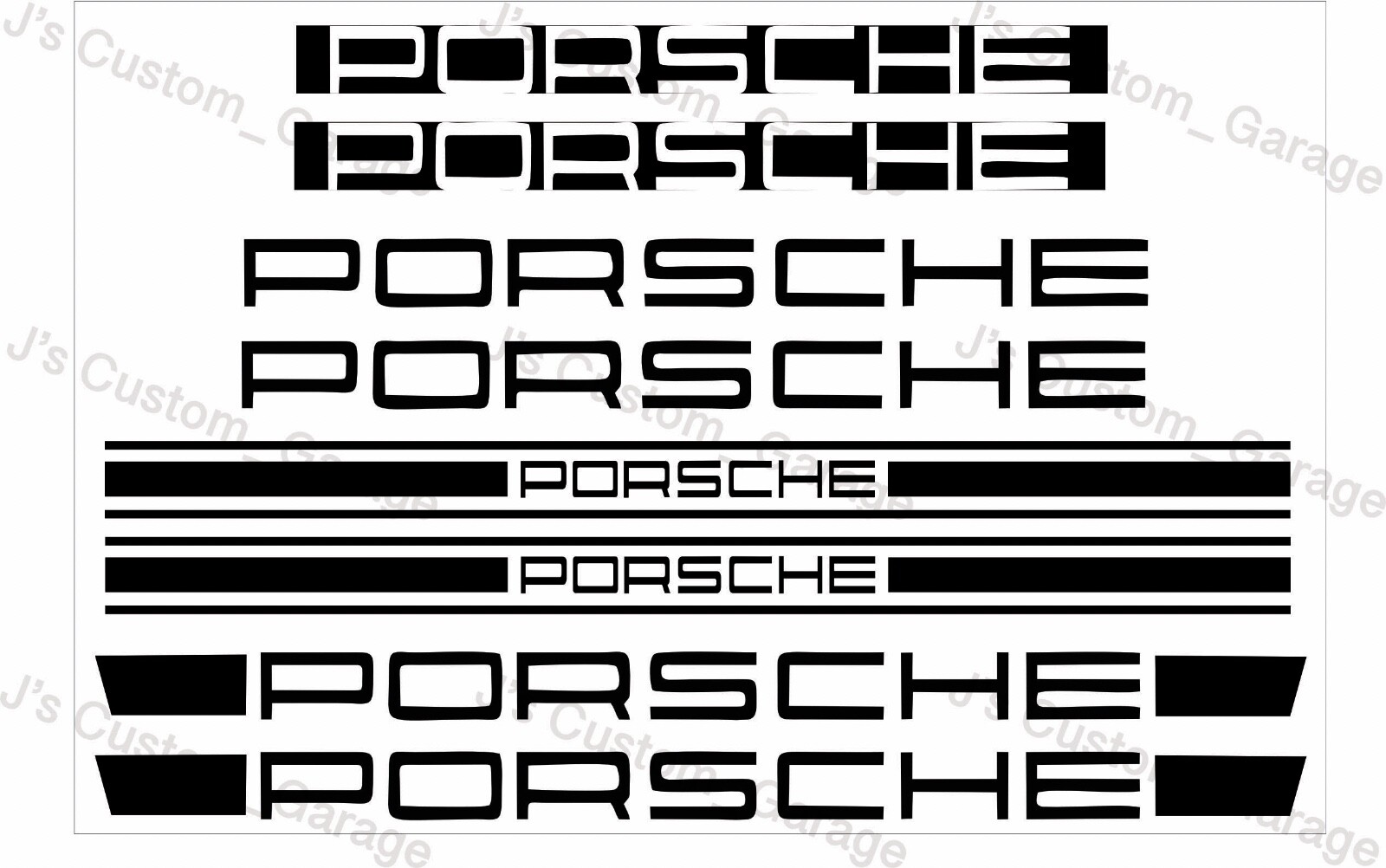 old school Porsche logos 1/64 custom water slide decal for hot wheels